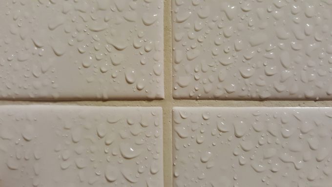 bathroom tile moisture